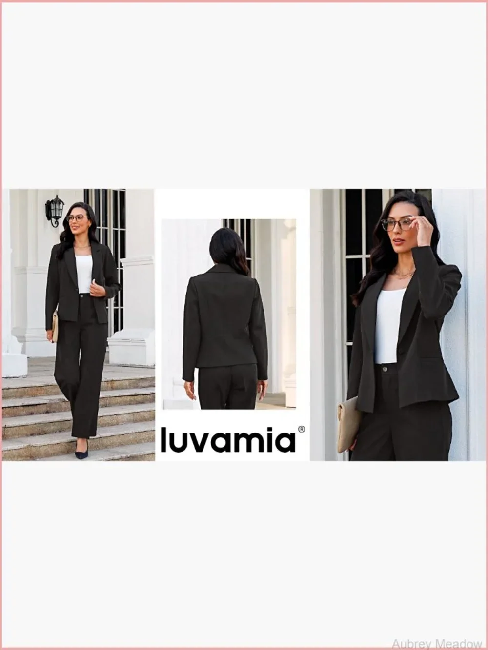 Professional Blazer with Pockets Structured Suit Jacket